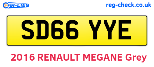 SD66YYE are the vehicle registration plates.