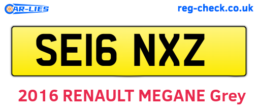 SE16NXZ are the vehicle registration plates.