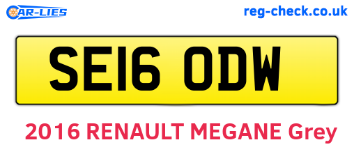 SE16ODW are the vehicle registration plates.