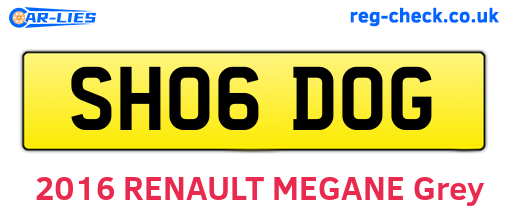 SH06DOG are the vehicle registration plates.
