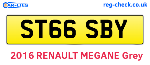ST66SBY are the vehicle registration plates.