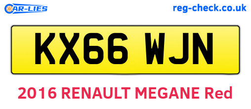 KX66WJN are the vehicle registration plates.