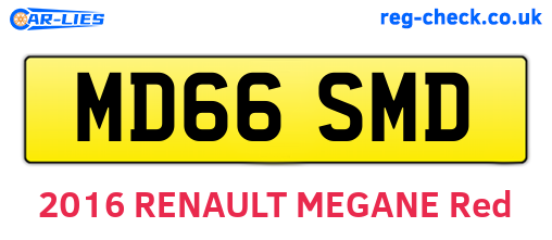 MD66SMD are the vehicle registration plates.