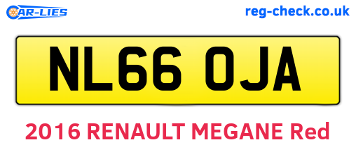 NL66OJA are the vehicle registration plates.