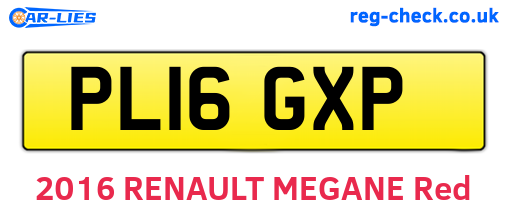 PL16GXP are the vehicle registration plates.