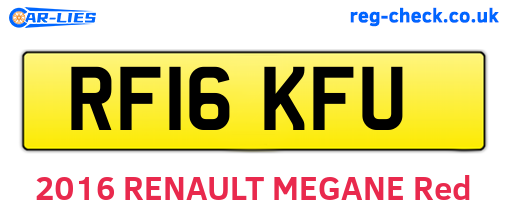 RF16KFU are the vehicle registration plates.