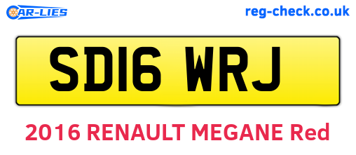 SD16WRJ are the vehicle registration plates.