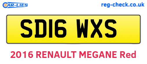SD16WXS are the vehicle registration plates.