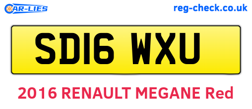 SD16WXU are the vehicle registration plates.