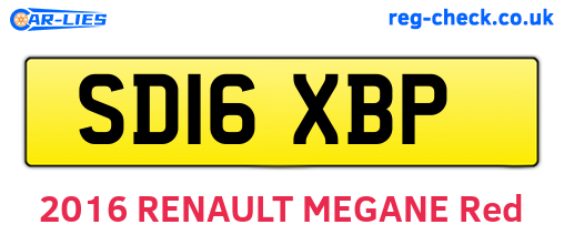 SD16XBP are the vehicle registration plates.