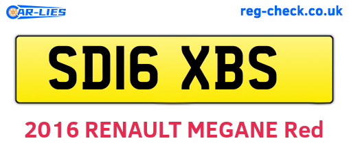 SD16XBS are the vehicle registration plates.