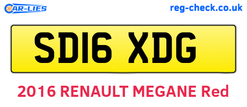 SD16XDG are the vehicle registration plates.