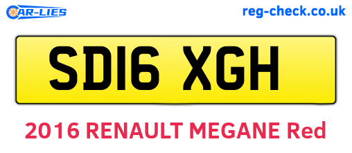 SD16XGH are the vehicle registration plates.