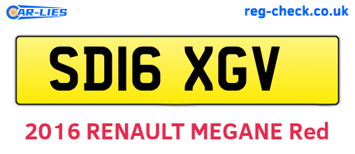SD16XGV are the vehicle registration plates.