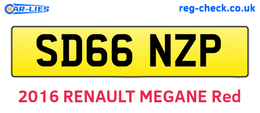 SD66NZP are the vehicle registration plates.