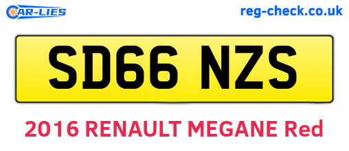 SD66NZS are the vehicle registration plates.