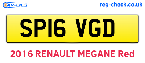 SP16VGD are the vehicle registration plates.