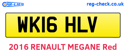WK16HLV are the vehicle registration plates.