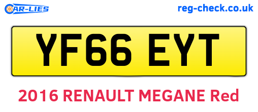YF66EYT are the vehicle registration plates.