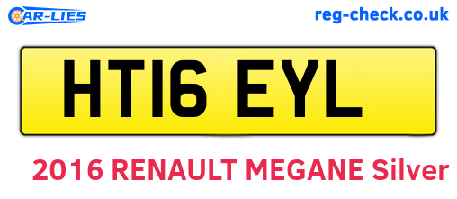 HT16EYL are the vehicle registration plates.