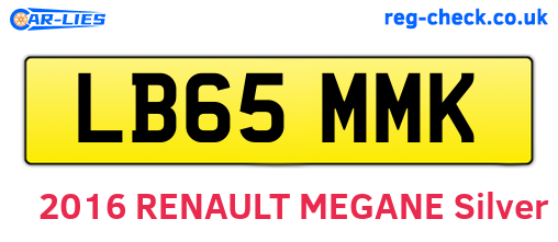 LB65MMK are the vehicle registration plates.