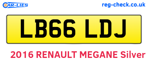 LB66LDJ are the vehicle registration plates.