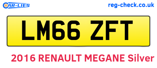 LM66ZFT are the vehicle registration plates.