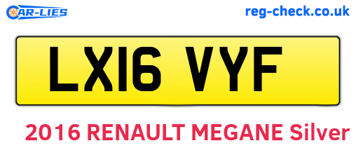 LX16VYF are the vehicle registration plates.