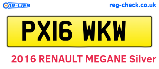 PX16WKW are the vehicle registration plates.