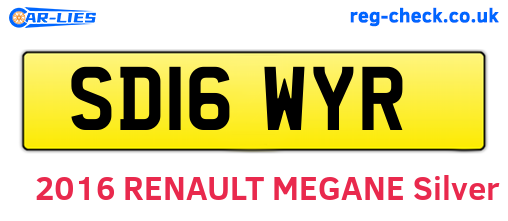 SD16WYR are the vehicle registration plates.