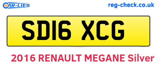 SD16XCG are the vehicle registration plates.