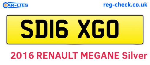 SD16XGO are the vehicle registration plates.