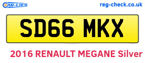 SD66MKX are the vehicle registration plates.