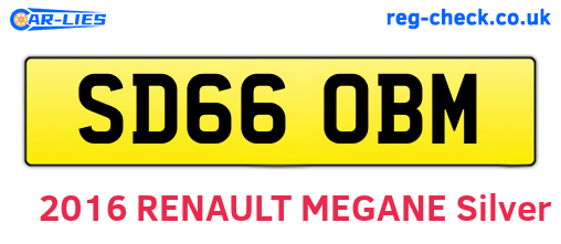 SD66OBM are the vehicle registration plates.