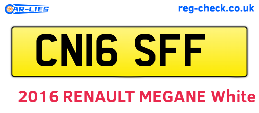 CN16SFF are the vehicle registration plates.