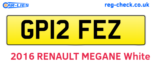 GP12FEZ are the vehicle registration plates.
