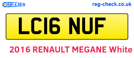 LC16NUF are the vehicle registration plates.