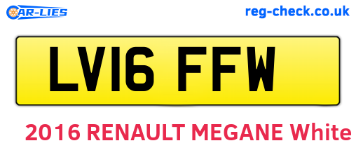 LV16FFW are the vehicle registration plates.