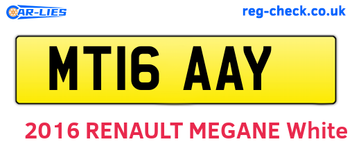 MT16AAY are the vehicle registration plates.