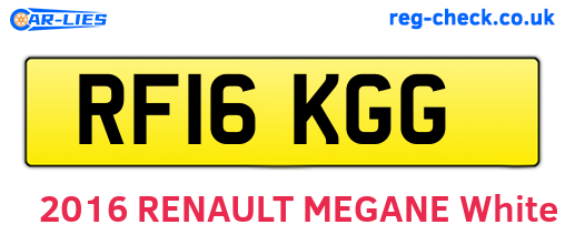 RF16KGG are the vehicle registration plates.