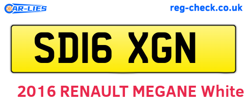 SD16XGN are the vehicle registration plates.