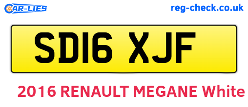 SD16XJF are the vehicle registration plates.