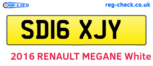 SD16XJY are the vehicle registration plates.