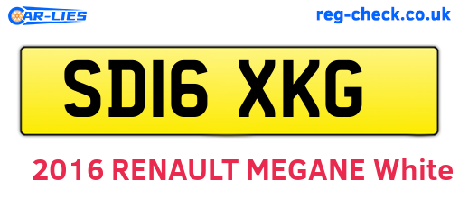 SD16XKG are the vehicle registration plates.