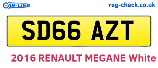 SD66AZT are the vehicle registration plates.