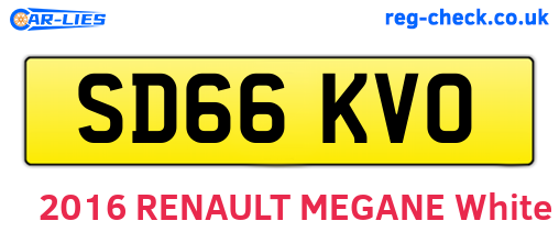 SD66KVO are the vehicle registration plates.