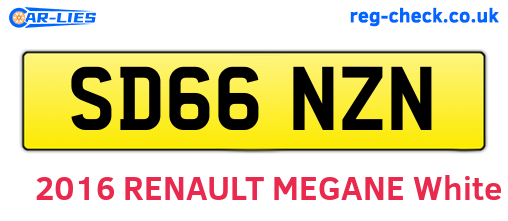 SD66NZN are the vehicle registration plates.