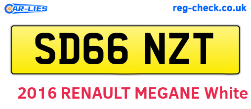 SD66NZT are the vehicle registration plates.