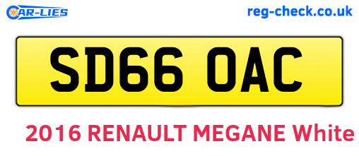 SD66OAC are the vehicle registration plates.