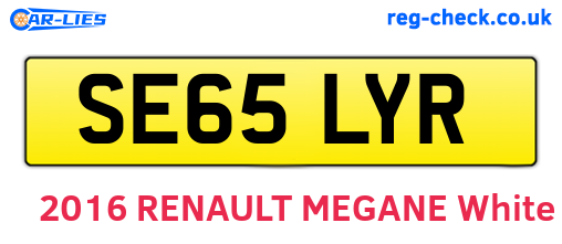 SE65LYR are the vehicle registration plates.
